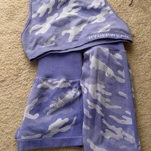 Ryderwear Lavender Camo Fitness Set